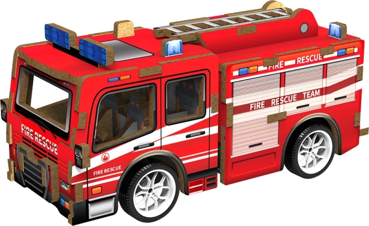 2Kids Toys 3D drevená skladačka hasičské auto