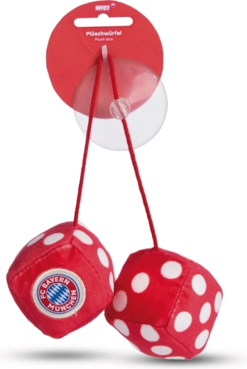 Nici Green plyšové kocky do auta FC Bayern München 4 cm