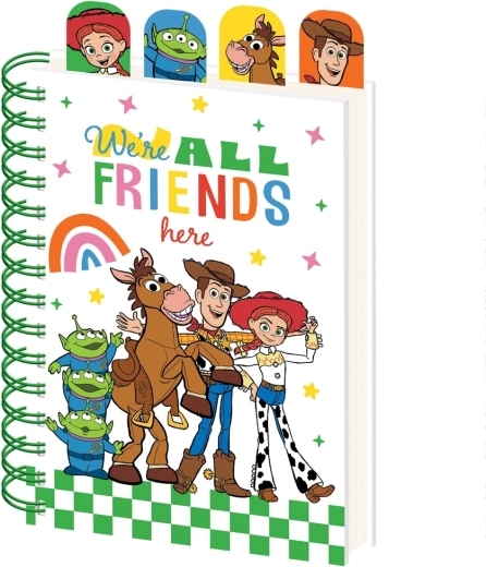 Toy Story krúžkový blok A5 so záložkami