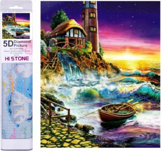 Diamantové maľovanie Búrkové pobrežie 30 × 40 cm