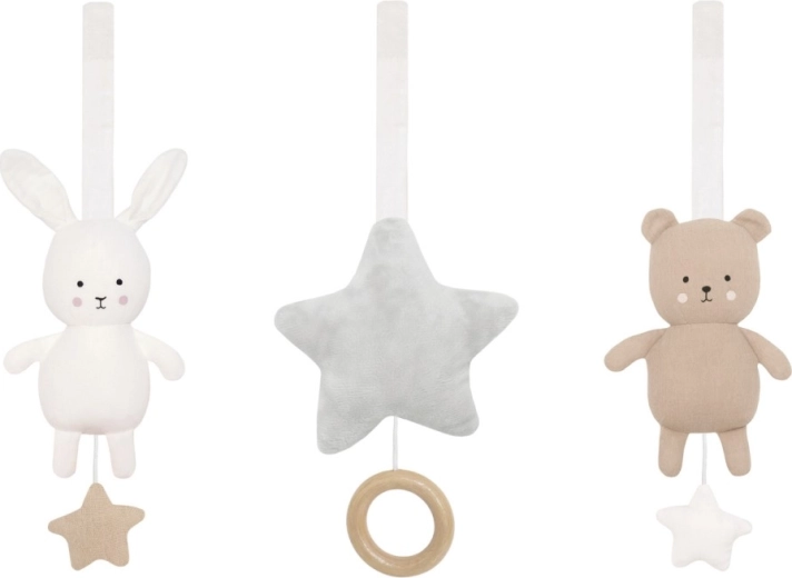 Jabadabado textilné hračky na hrazdičku teddy & bunny