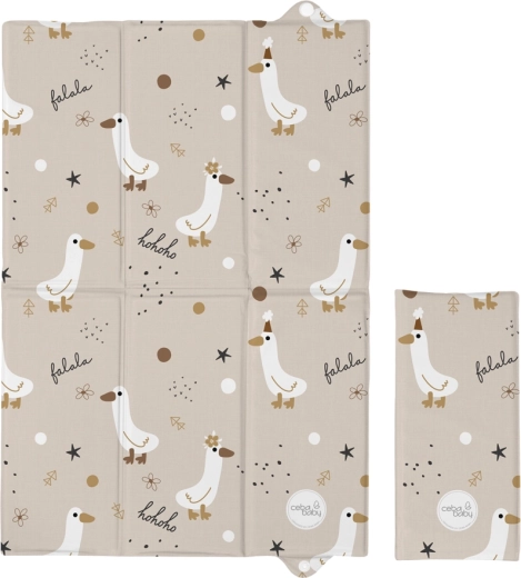 Ceba Baby cestovná skladacia prebaľovacia podložka Basic Crazy Ducks 60 × 40 cm