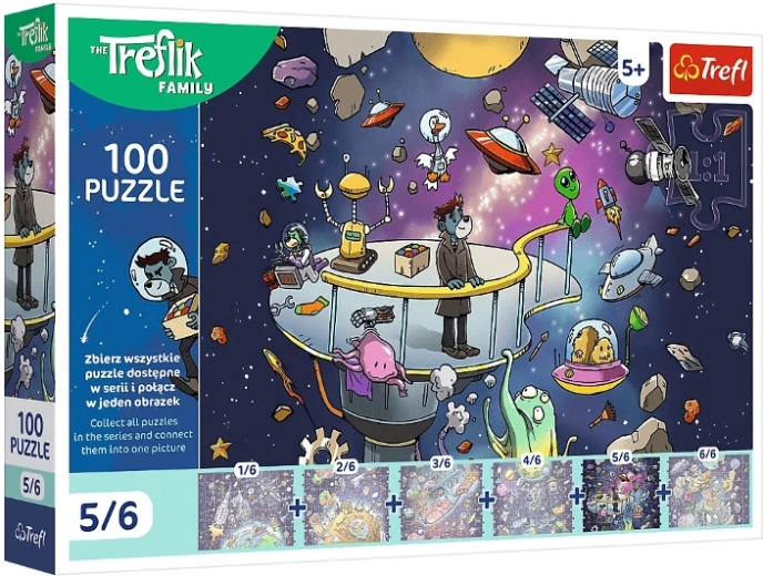 Puzzle 100 dielikov Treflíkovci: Bert vo vesmíre