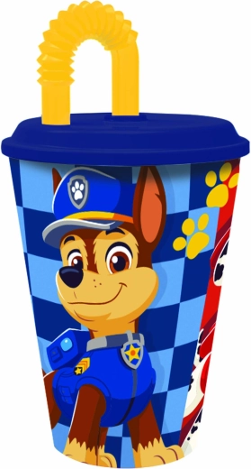 Pohárik so slamkou PAW Patrol 430 ml plastový