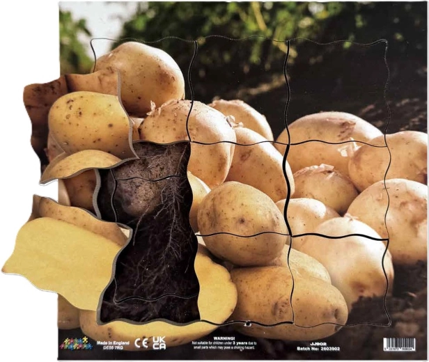 Just Jigsaws Zemiak a jeho vegetatívne rastové fázy – drevené vrstvené puzzle s 19 dielikmi