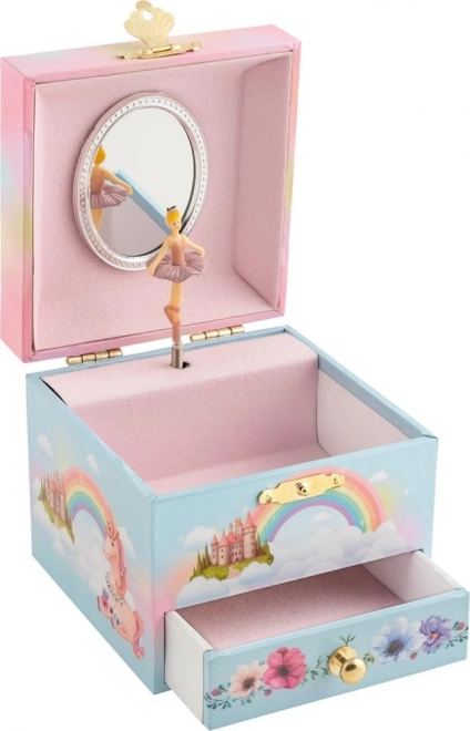 GOKI hracia šperkovnica dúhový svet – melódia Labutie jazero