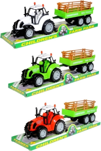 Plastový traktor s prívesom - 1 kus