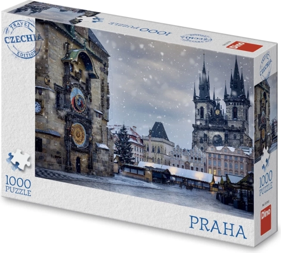 Dino puzzle turistická edícia Česko: zimný orloj 1000 dielikov
