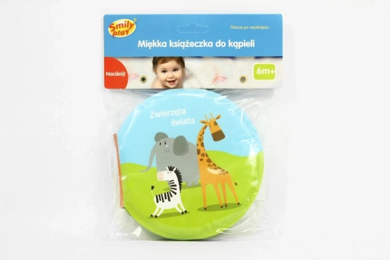 SmilyPlay Zvieratá sveta – mäkká knižka do kúpeľa