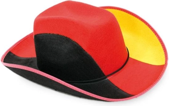 Kovbojský klobúk Nemecko fanúšik pre dospelých 58 cm