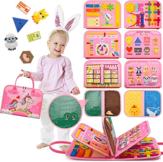 2Kids Toys senzorická busy kniha jednorožec