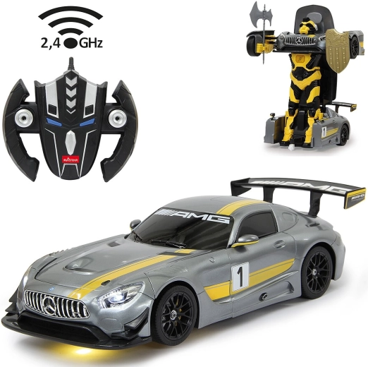 Jamara Mercedes-Benz AMG GT3 transformovateľné RC auto/robot 1:14 2,4 GHz sivé - 1 kus