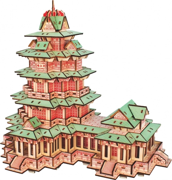 Woodcraft drevené 3D puzzle – veža Yuejiang