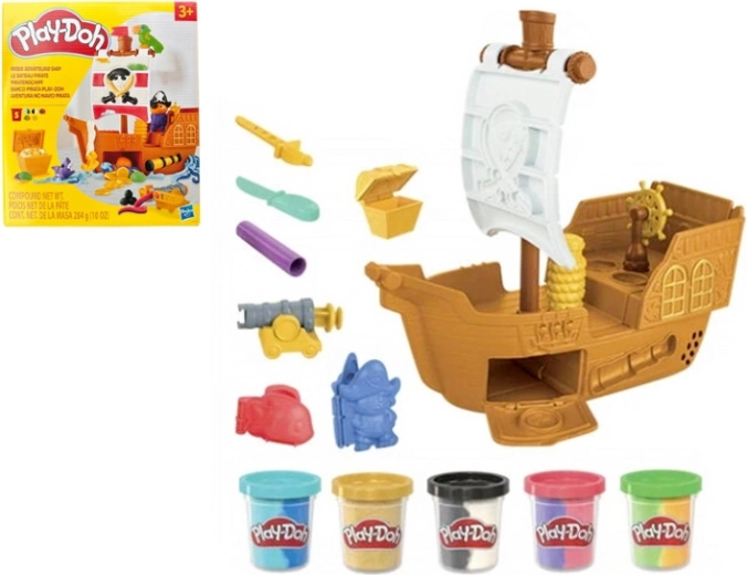 Play-Doh pirátska loď – kreatívna sada z modelíny