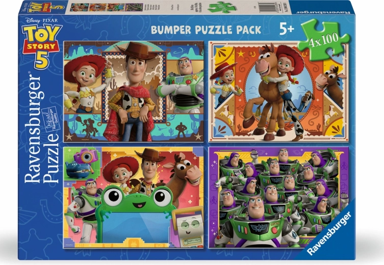 Ravensburger puzzle Toy Story: Príbeh hračiek 5 – 4×100 dielikov