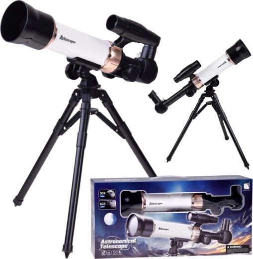Astronomický teleskop pre deti 30x/60x so statívom a hľadáčikom