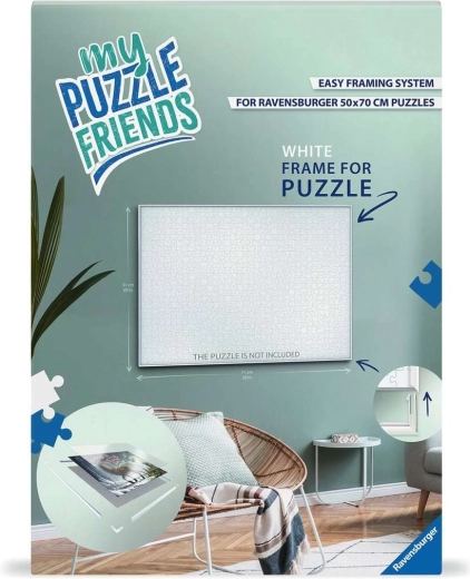 Ravensburger rám na puzzle My Puzzle Friends 70 × 50 cm biely