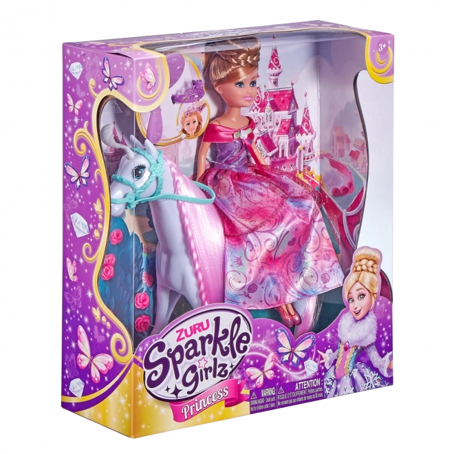 Princezná Sparkle Girlz s jednorožcom