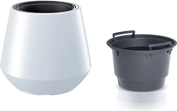 Kvetináč s vložkou HEOS biely 39,5 cm