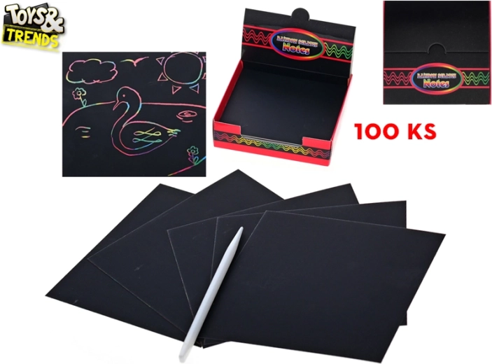 Vyškrabovacie obrázky TOYS& TRENDS – kreatívna sada 100 listov