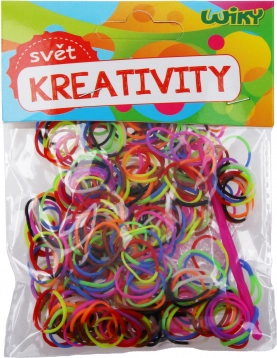Kúzelné dvojfarebné zapletacie gumičky – mix farieb, 300 ks s príslušenstvom