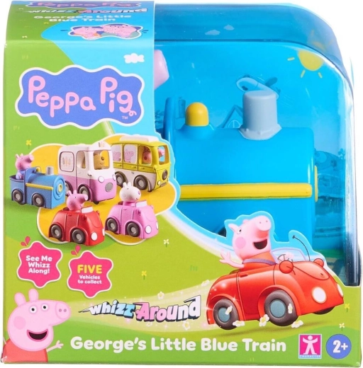 Prasiatko Peppa modrý motorový vláčik George na batérie
