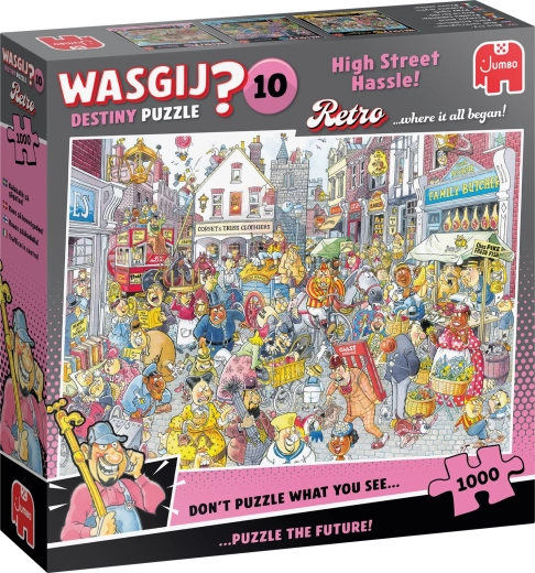 Jumbo Wasgij Retro Destiny 10: Problémy na hlavnej ulici – puzzle 1000 dielikov