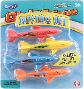 Hračka do vody Potápačskí žraloci – sada 4 ks