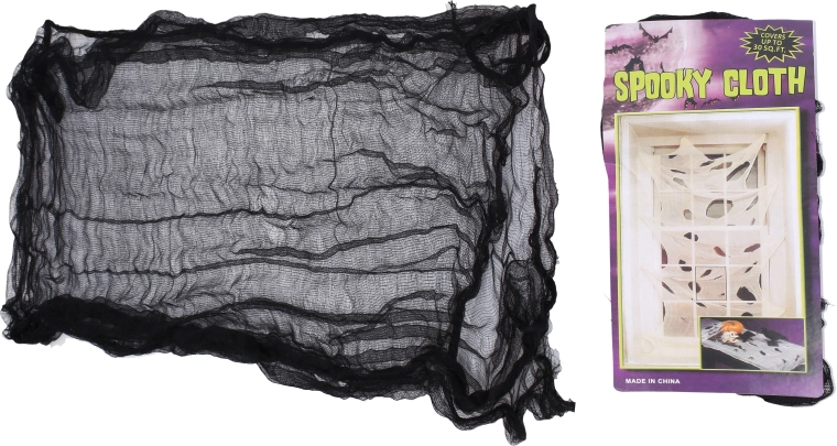 Halloweenska dekorácia – záves alebo obrus 72 × 190 cm čierny