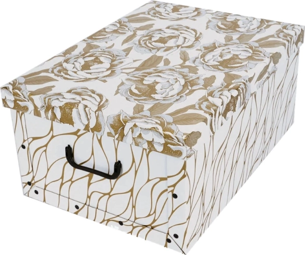 Kartónová úložná krabica Maxi Zlaté pivónie