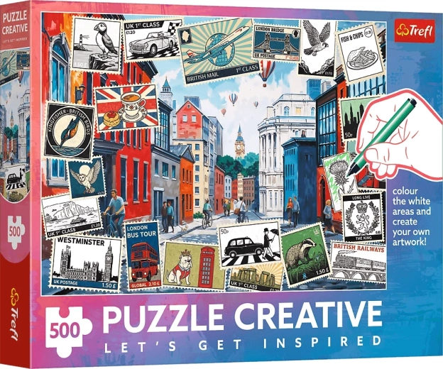 Puzzle TREFL Creative Pozdravy z Londýna 500 dielikov