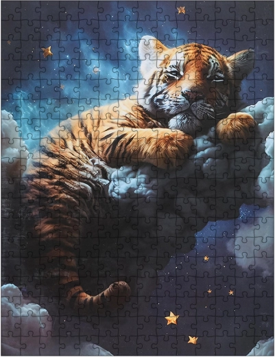 Puzzle tiger v oblakoch 300 dielikov