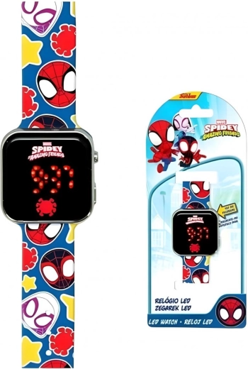 LED digitálne silikónové hodinky Spidey