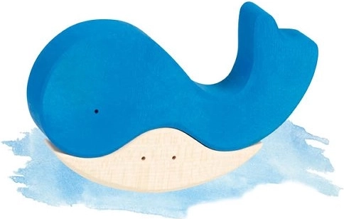 Drevené puzzle When the whale found a friend - 1 kus