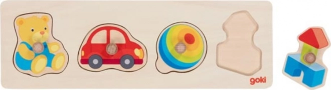 Drevená vkladačka Moje hračky Goki