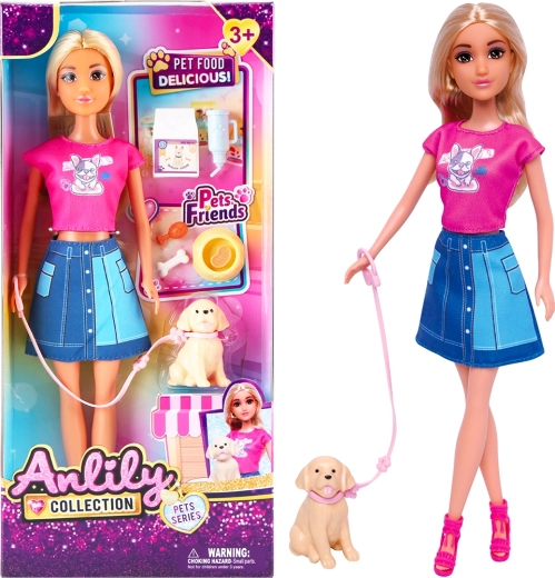 Bábika so psíkom na vôdzke