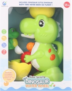 Plastový vodný mlynček dinosaurus s prísavkami do kúpeľa