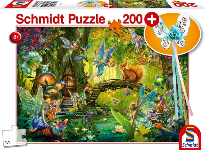 Schmidt puzzle Víly v lese 200 dielikov s darčekom vílej paličky