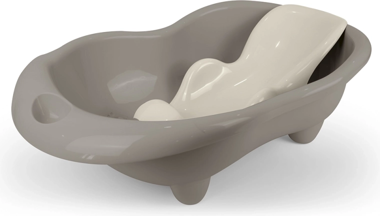 Detská vanička s ležadlom Hippo, sivá