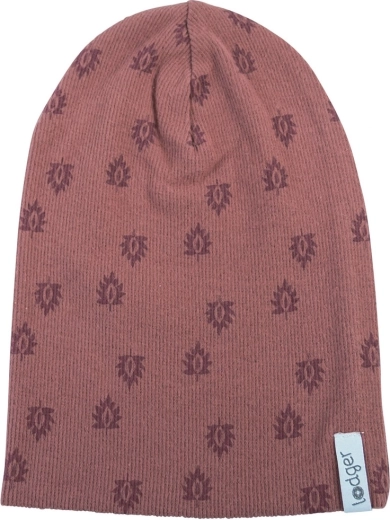 Lodger bavlnená čiapka Beanie print rib rosewood (1–2 roky)