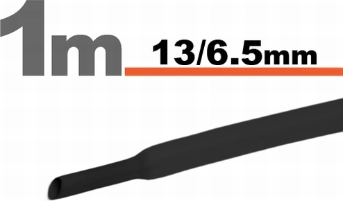 Čierna zmršťovacia bužírka 13 / 6,5 mm