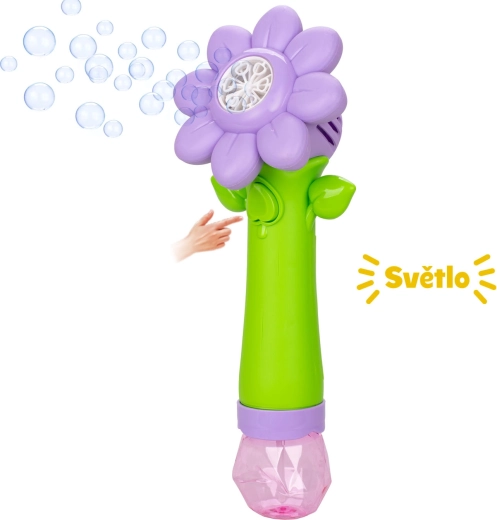 Sun Fun bublinkovač v tvare kvetiny s LED osvetlením