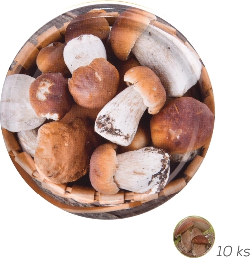 Bio 82 kovové zaváracie viečko s motívom húb (10 ks)
