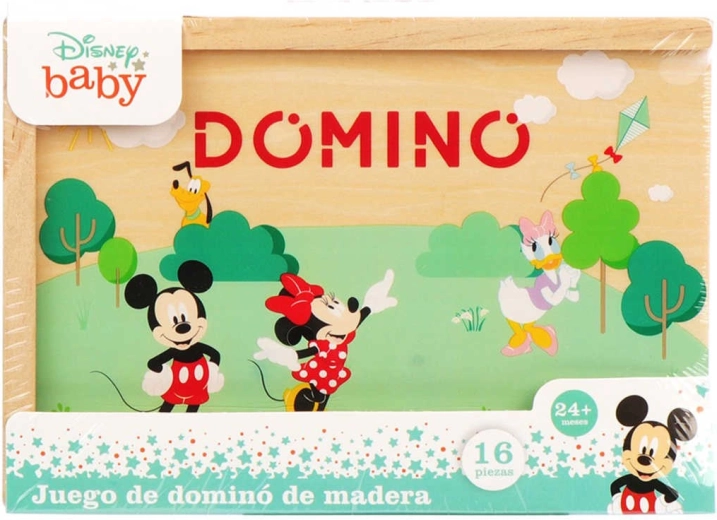 Disney Mickey Mouse drevené domino v krabičke (16 dielikov)