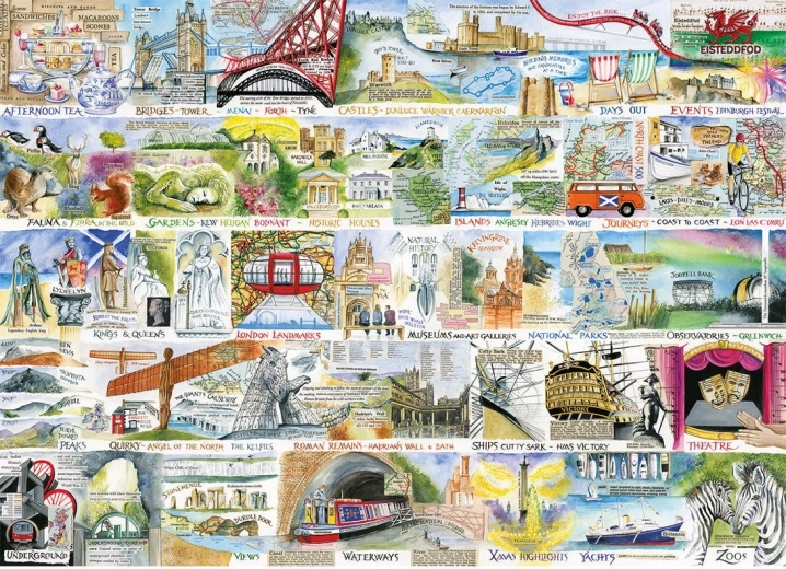 Puzzle Britské a brilantné 1000 dielikov GIBSONS