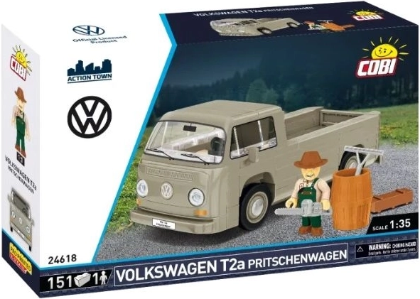 Cobi Volkswagen T2a pritschenwagen stavebnica 1:35 s figúrkou