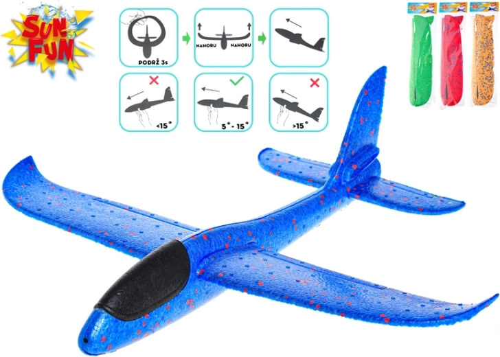Pěnové hádzacie lietadlo 48 cm SUN FUN