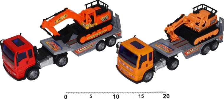 Ťahač so stavebným strojom 28 cm – 1 kus