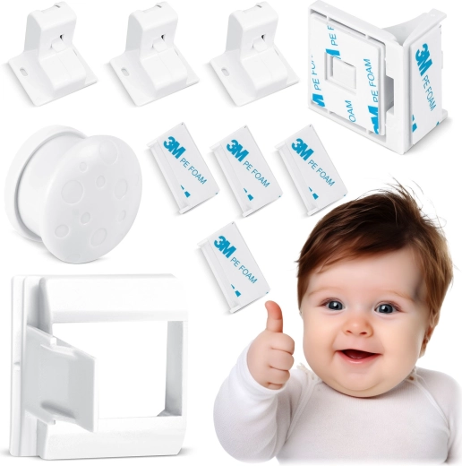 Magnetické detské zámky na skrinky RICOKIDS, sada 4 ks