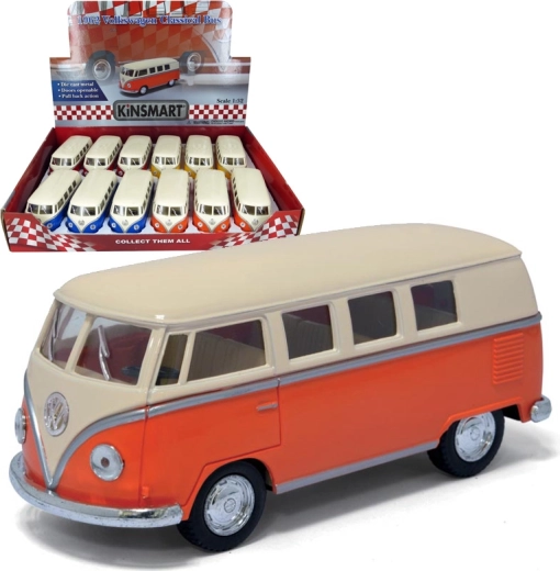 Kovový model autíčka 1962 Volkswagen Classical Bus s krémovou strechou